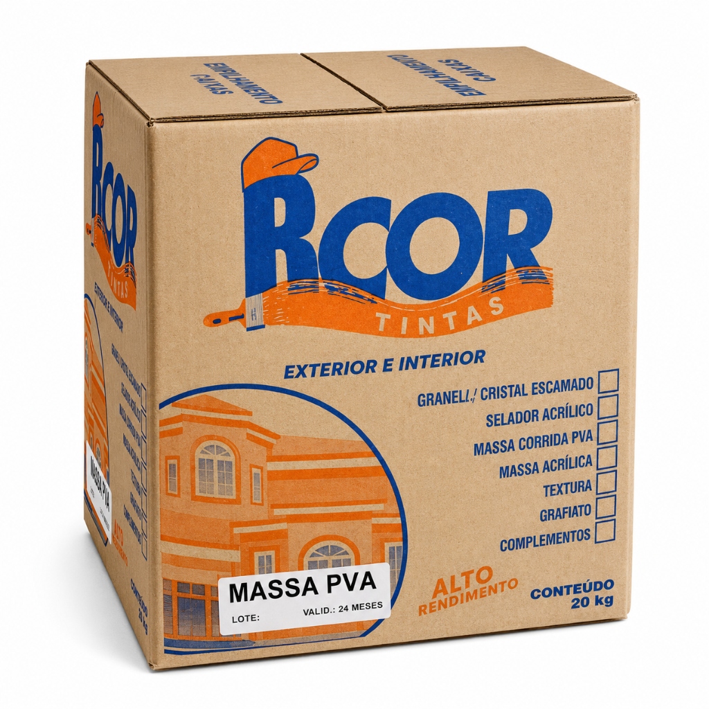 Massa Corrida PVA 20kg – RCOR Tintas — foto 2